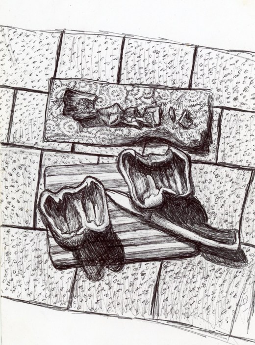 sketch peppers